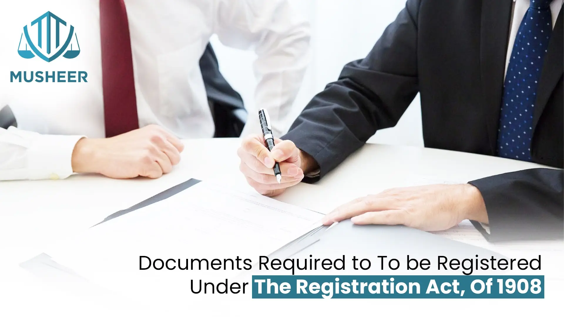 What documents are required for registration under the Registration Act, 1908